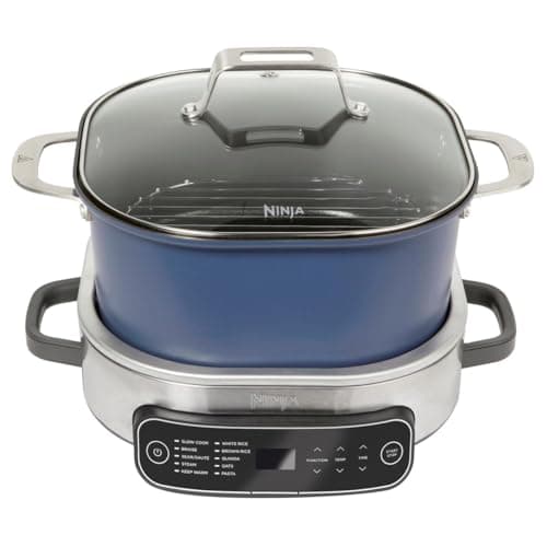 Ninja MC1101 Foodi Everyday Possible Cooker Pro, 8-in-1 Versatility, 6.5 QT, Replaces 10 Cooking Tools, Faster Cooking, Family-Sized Capacity, Adjustable Temp Control, Midnight Blue (Renewed) 9