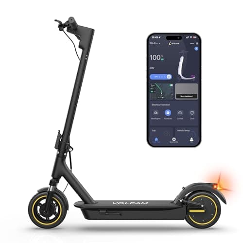 VOLPAM Electric Scooter, Max Speed 19/21MPH, Up to 23-28 Miles Range, 500W/350WMotor Adult E-Scooter, Foldable Scooter with Dual Braking, Smart APP