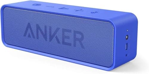 Anker Soundcore Portable Bluetooth Speaker - Ideal for Travel, 24-Hour Playtime, 66-Feet Range, Dual-Driver, Portable Wireless Speaker，Superior Sound, Low Distortion, Built-in Mic -Blue