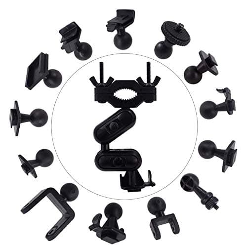 iSaddle Dash Cam Mirror Mount Holder - Professional Rearview Mirror Dash Cam Mount with Various Joints fits Yi/Rove/Rexing/Falcon/Old Shark/VANTRUE/KDLINKS/WheelWitness On-Dash Mounted Cameras