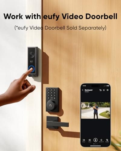 eufy Security Smart Lock C30, Keyless Entry Door Lock, Built-in WiFi Keypad Deadbolt for Front Door, No Bridge Required, Easy Installation, App Remote Control, Reliable Power, BHMA Grade 3 5