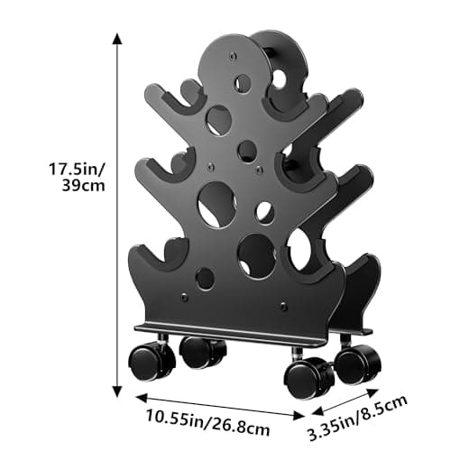 Chinpakden Dumbbell Rack Stand with Wheels(Dumbbells Not Included) - A-Frame Dumbbell Weight Rack, 3-Tiers Dumbbell Holder Weight Holder Space Saver for Home Gym.Black 5