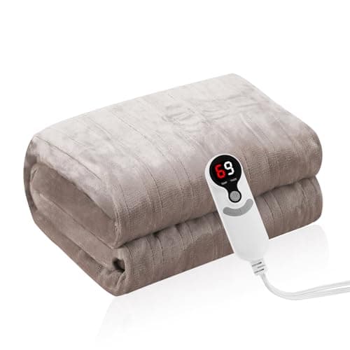Eydna Electric Heated Blanket Full Size 72"x84", 6 Heating Levels & 10 Hours Auto Off Large Oversized, Machine Washable, Camel 8