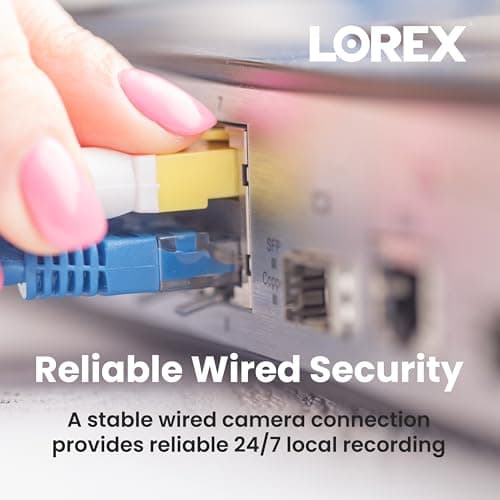 Lorex 4K+ 16 Channel (8 Wired + 8 Fusion Wi-Fi) 2TB NVR System | 3 White 4K Dome Cameras (No Cables) | Smart Security Lighting | Person & Vehicle Detection | Color Night Vision | IP67 Weatherproof 12