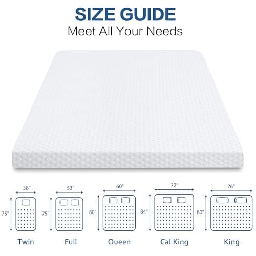 BEDHOURS 3 Inch Gel Memory Foam Mattress Topper King Size, Ventilated Mattress Pad for Pressure Relief, Cooling Soft Bed Topper with Removable Cover (White, King) 9