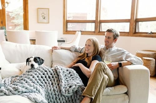 Nuzzie Original Knit Weighted Blanket- Breathable, Cooling, Hand Made Knit Throw Blanket for Sleep - Machine Washable, Stylish Design (Light Grey, Throw | 12lbs | 44"x60") 5