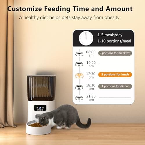 Sandpoy Automatic Cat Feeder with Camera, 1080P Live Video with Night Vision, 6L/25 Cups Timed Cat Food Dispenser for Remote Feeding, 2-Way Audio, Pet Feeder for Cats and Dogs with App Control 2