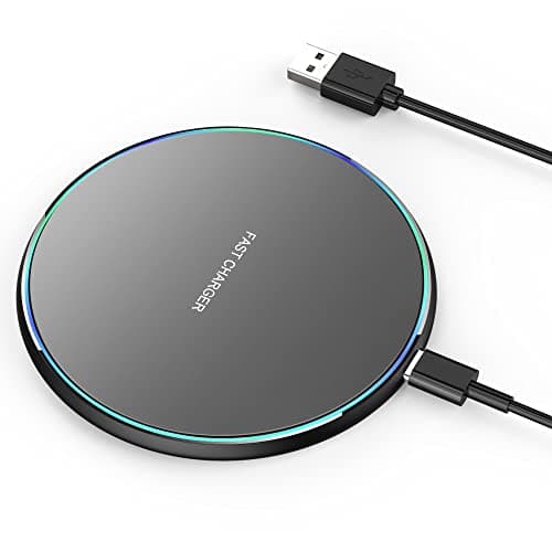 Wireless Charger Compatible with iPhone 16 15 14 13 12 11 Pro Max/Mini/Plus/XR/X/8, 15W Max Fast Wireless Charging Pad Mat for Galaxy S23/S22/S21/S20/S10, Air Pods Pro/3/2, Galaxy Buds