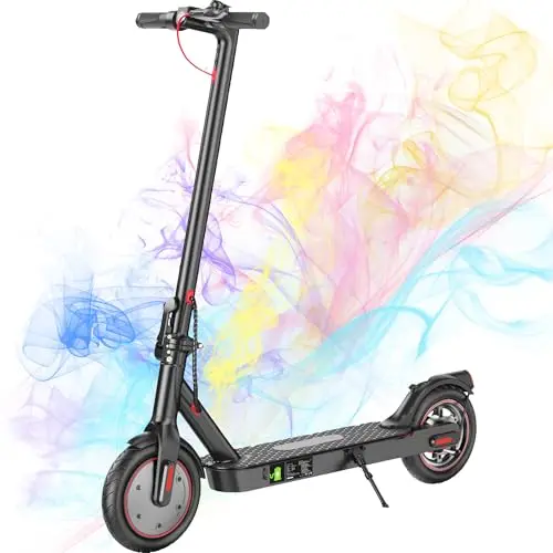 Escoone Electric Scooter for Adults, 18 MPH Top Speed, 12 Miles Range, 350W Motor, Foldable Escooter with 8.5" Pneumatic Tires, Cruise Control & Dual Braking, Commuter E-Scooter for Adults & Teens