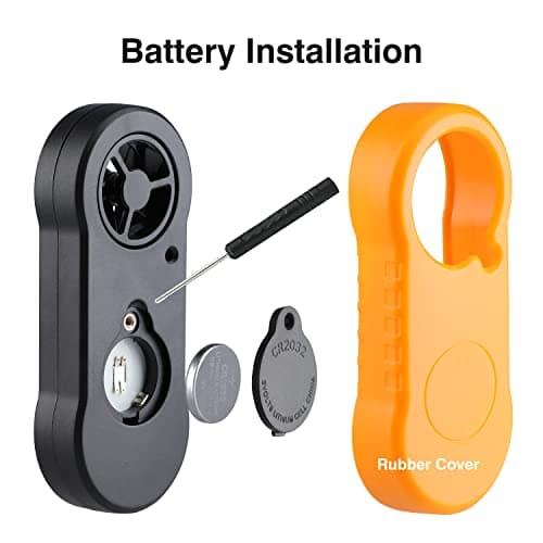 Digital Wind Speed Meter Anemometer Handheld Wind Gauges Air Flow Velocity Meter for Measuring Wind Chill Temperature Speed, Wind Meter Thermometer Gauge for Shooting Windsurfing Fishing Hunting 6