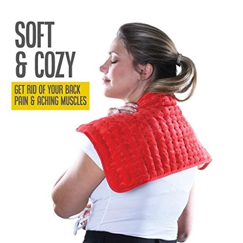 Heating pad - Electric Best for Back Pain and Cramps Relief 2 Hour auto Off Measures 24" X 12" Moist with Many Adjustable Setting Heats Fast 5