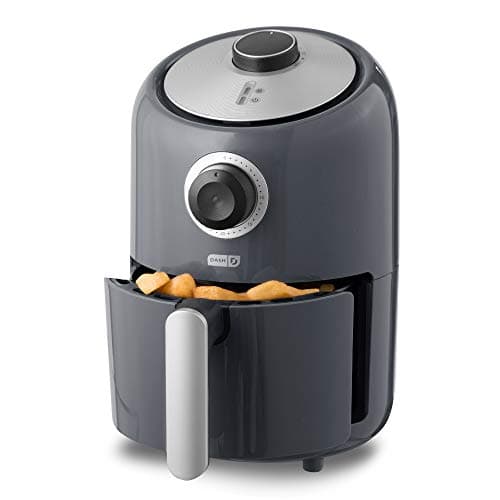Dash Compact Air Fryer - Healthy Cooking with Auto Shut-Off Feature, Adjustable Temperature Control & Nonstick Fry Basket - Has AirCrisp® Technology - 2 Quart - Cool Grey