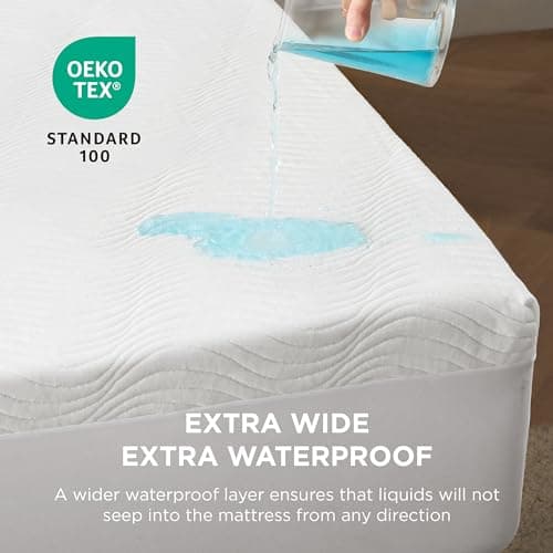 Bedsure Full Size Waterproof Mattress Protector, Viscose Made from Bamboo Cooling Mattress Cover Breathable Soft 3D Air Fabric Noiseless Bed Pad Cover 8-21 Inches Deep Pocket 5
