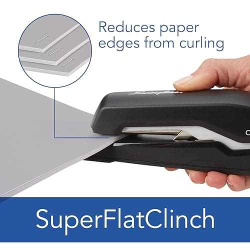 Swingline Stapler, Omnipress 30 Stapler, "Press Anywhere for Easier Use", 30 Sheet Capacity, Black/Gray (5000585A) 6