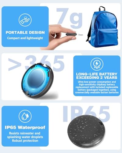 Air Tags for Android,Air Tags-4 Pack Android,2 Year Battery Life,Air Tracker Tags with 4 Case,Google Find Trackers for Google'S Find Hub App,IP65 Waterproof Luggage Tracker for Keys 4