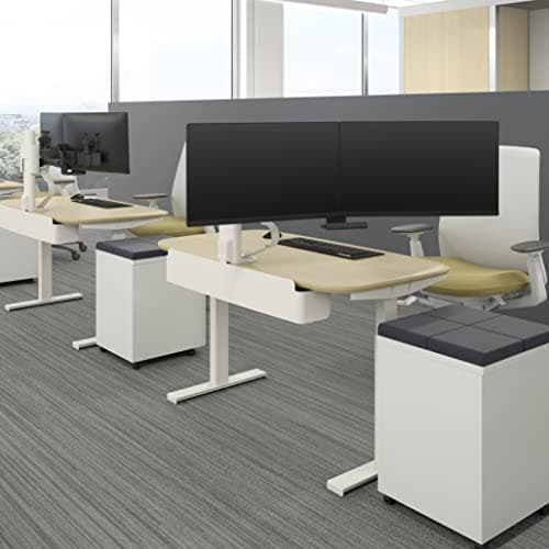 Ergotron – Trace™ Dual Monitor Arm, VESA Desk Mount – for 2 Monitors Up to 27 Inches, 4.05 to 10.75 lbs Each – White 5