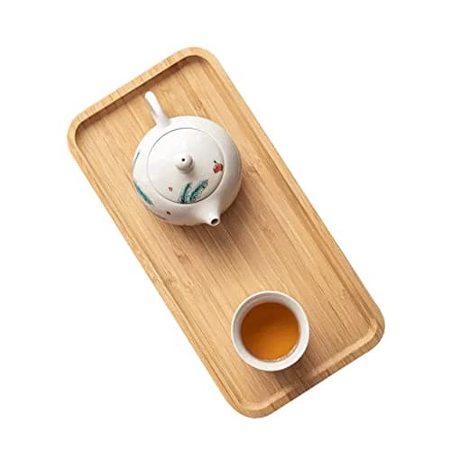 Bamboo Vanity Tray Bamboo Counter Tray Rack for Organizing Decor Display Toilet Tank Top Tray Pallet, Bathroom Storage Vanity Pallet 11.8 x 6 x 0.7in 5