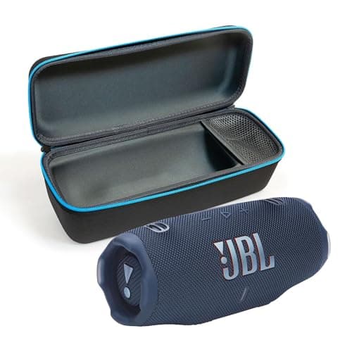 JBL Charge 6 (Blue) + Bundle with divvi! Protective Hardshell Case (Black)