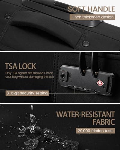 LOVEVOOK Carry On Luggage 22x14x9 Airline Approved, 22 Inch Softside Suitcases with Spinner Wheels, Lightweight Carry-on Suitcase with TSA Lock for Women Men, Large Luggage for Travel Business Trip 7