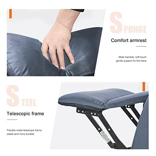 DAZONE Grey Small Power Lift Recliner Chair for Elderly - Quiet Motor Electric Recliner with Overstuffed Comfort with Space-Saving Design for Living Room, Bedroom 9