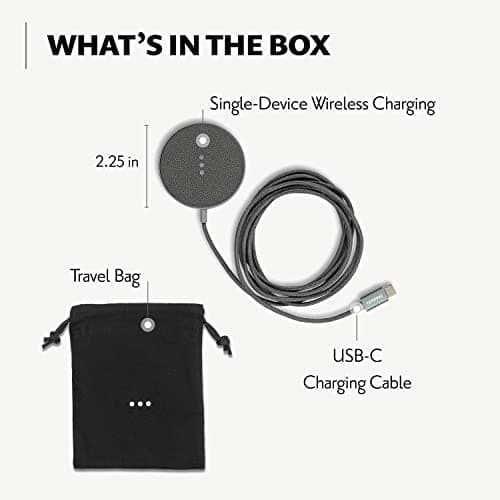 Courant MAG:1 Classics Magnetic Charger for MagSafe iPhones - Italian Leather - Up to 15W Fast Charging for iPhone 16, 15, 14, 13 and 12 Models (Ash) 6