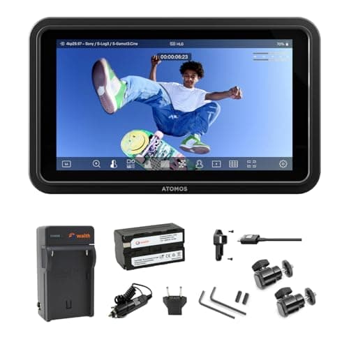 Atomos Shinobi GO 5.2" Touchscreen HDR Video/Camera Monitor | Portable 4K HDMI Field Monitor for DSLR & Camera with Waith Battery, Charger and Camera Hot Shoe Mount Advanced Bundle Set