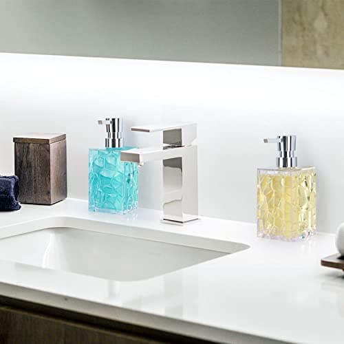 2 Pack Clear Rust Proof Soap Dispenser, Acrylic Plastic Hand Soap Lotion Dispenser Set for Bathroom&Kitchen 6