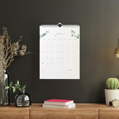 Karto Wall Calendar 2025 - Vertical 8.5x11 inch Runs Until June 2026 - Boost Your Productivity and Easy Planning with the Aesthetic Monthly Calendar - Greenery 8