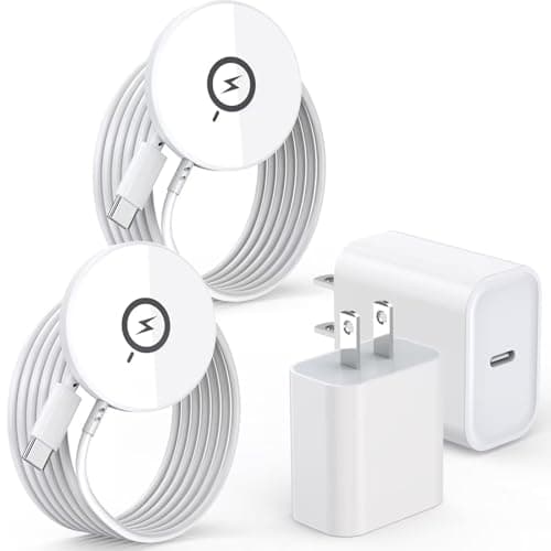 【Apple MFi Certified】Magnetic Wireless Charger 10FT Apple Magsafe Charger,2Pack Fast Mag-Safe Charging Wireless iPhone Charge Pad 10Foot USB C Block Adapter for iPhone 17 16 15 14 13 12 Series,AirPods