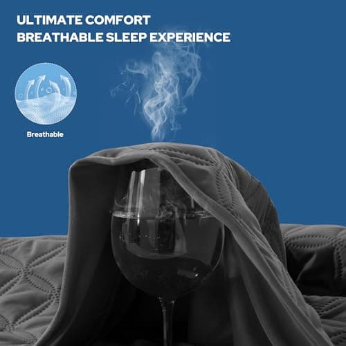 BEDLORE Waterproof Mattress Protector, Noiseless Full Size Mattress Pad with Deep Pocket Fitted Up to 6"-15", Soft Dirt-Proof Double Mattress Cover for College Dorm(Gray) 6