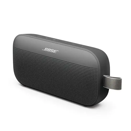 Bose SoundLink Flex Bluetooth Speaker (2nd Gen) - Portable Outdoor Speaker with Hi-Fi Audio, Waterproof and Dustproof, USB-C, Up to 12 Hours Battery Life, Black