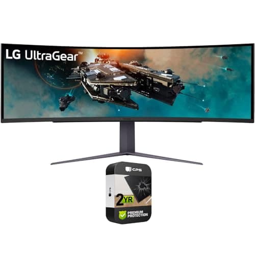 LG 49GR85DC-B 49 inch Curved Ultragear DQHD 1ms 240Hz Monitor, VESA DisplayHDR 1000 Bundle with 2 YR CPS Enhanced Protection Pack