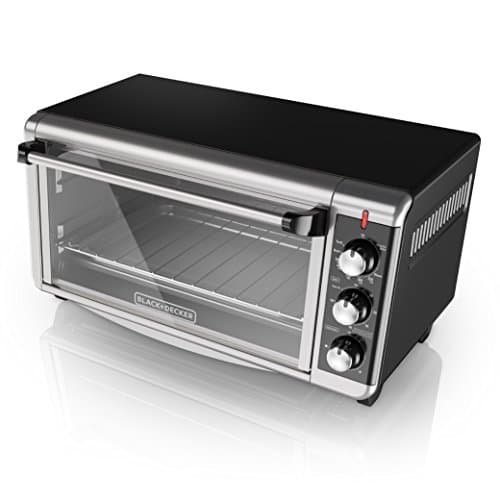BLACK+DECKER TO3250XSBD 8-Slice Extra Wide Convection Countertop Toaster Oven, Includes Bake Pan, Broil Rack & Toasting Rack, Stainless Steel/Black 15