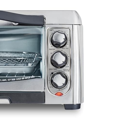 Hamilton Beach Air Fryer Countertop Toaster Oven with Large Capacity, Fits 6 Slices or 12” Pizza, 4 Cooking Functions for Convection, Bake, Broil, Easy Access, Sure-Crisp, Stainless Steel (31323) 7