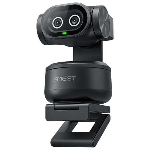 EMEET PIXY Dual-Camera AI-Powered PTZ Camera 4K, AI Tracking, PDAF&AI Autofocus 0.2s, 1/2.55'' Sony Sensor, 3 Mics, Presets, Gesture Control, 4K Webcam for Streaming and OBS/Twitch/Switch 2 Compatible
