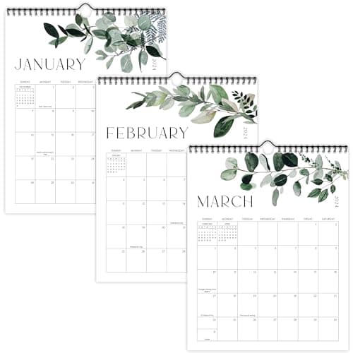 Aesthetic Vertical Modern Greenery Wall Calendar - Runs from January 2024 Until July 2025 - The Perfect Monthly Calendar With Seasonal Designs for Easy Planning 9