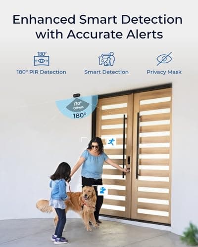 REOLINK Argus 4 Pro, 4K Solar Security Cameras Wireless Outdoor, 8MP for Home Security, ColorX Night Vision, 180° No Blindspots, 5G/2.4GHz WiFi 6, AI Detection, No Monthly Fee, Home Hub Compatible 7