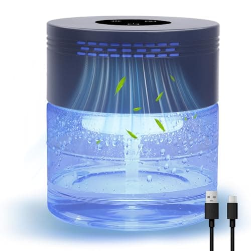 Water Air Purifiers for Home, Water Based Air Purifiers, Quiet 3-Speed Air Washer Aroma Diffuser, 8-Color Light Air Revitalizer, 24H Auto Shut-off Humidifier for Bedroom, Office, Living room, Pet