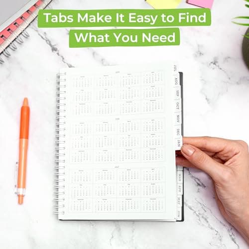 WallDeca Academic Planner 2025-2026, Daily, Weekly & Monthly Planner, July 2025 - June 2026, Student Notes Pages, Twin-Wire Binding Day and Weekly Agenda for School & Work (8 x 6-Inches, Black) 6