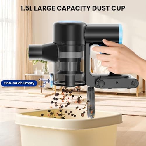 Sweepcent Cordless Vacuum Cleaner with LED Headlight & Anti-Tangle Brush, 6in1 Lightweight Cordless Vacuum for Home, Pet Hair, Hard Floors, Carpet 6