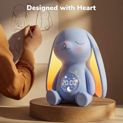 Mom's Choice Awards丨Bunny White Noise Sound Machine Baby for Sleep- AI Cry Detection, 100 Soothing Sounds, 5-Year APP Access Included, Easter Gifts for Baby, Night Light & Sleep Trainer, New Mom Gift 7