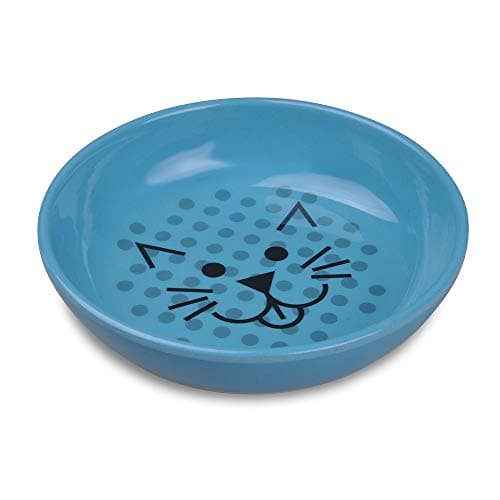 Van Ness ECOWARE Cat Dish, 8 Ounce, Assorted Colors, Pacific Blue, Single Dish (ECW20)