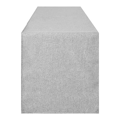 Winotic Table Runner 13 x 72 Inches Long, Cotton Linen Farmhouse Style Grey Table Linen for Kitchen Dining Coffee Table Parties Wedding Home Decor (Modern-Grey, 13” x 72”)