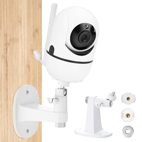 Adjustable Baby Monitor Mount for Hello Baby HB65/HB40/HB6550/HB6550pro/HB6339/HB66, ANMEATE SM935E, 360° Swivel+90°Tilt to Get Better View, Baby Camera Wall Mount Without Wall Damage