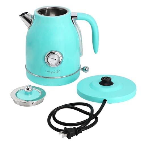 MegaChef 1.7 Quart Electric Tea Kettle and 2 Slice Toaster Combo (Turquoise) 7