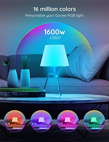Govee LED Light Bulb Dimmable, Music Sync Color Changing, A19 7W 60W Equivalent, No Hub Required Multicolor Bluetooth Light Bulbs with App Control for Party Home (Don't Support WiFi/Alexa) 4