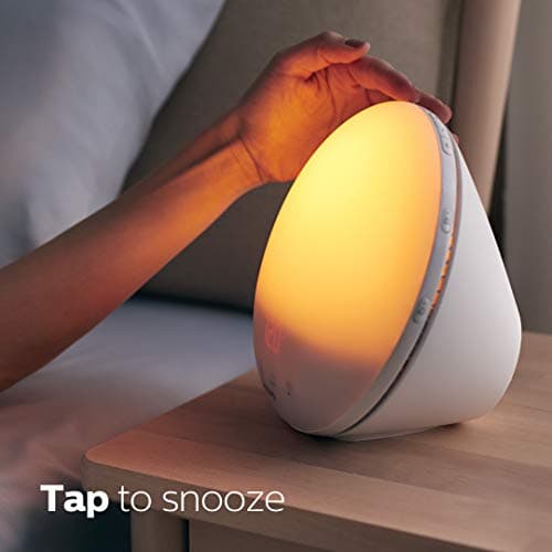 Philips SmartSleep Wake-up Light, Colored Sunrise and Sunset Simulation, 5 Natural Sounds, FM Radio & Reading Lamp, Tap Snooze, HF3520/60 6