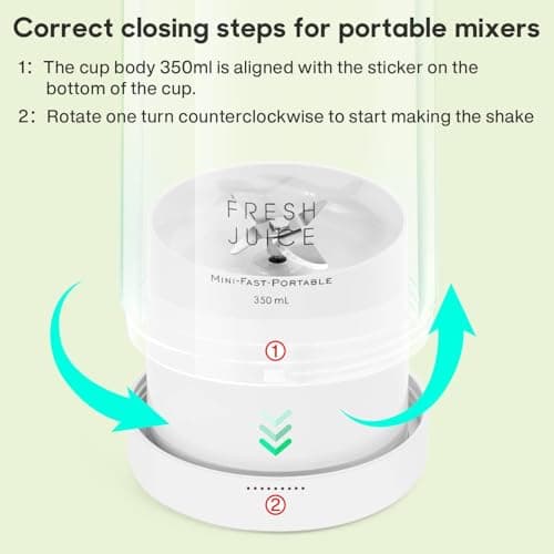 Portable Blender,Fashion Portable Blender for Shakes and Smoothies 11.8 Oz,Magnetic USB Fast Charging Mini Mixer Bottle,Take It for Traveling, Outdoor, Gym, Office, Cars, Gift -WH 9