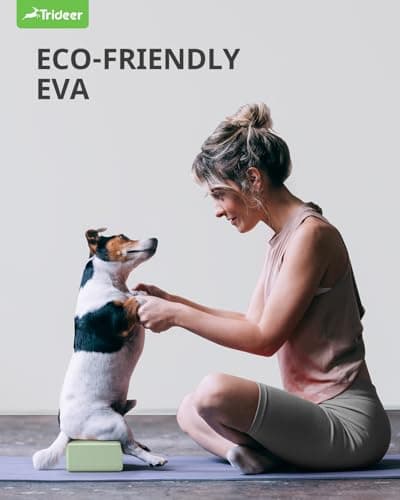 Trideer Yoga Block, Soft Non-Slip Surface Premium Foam Blocks, Supportive, Lightweight, Odorless, Yoga Accessories for Pilates Meditation General Fitness Stretching Toning (Mint Green-2 Pack) 7