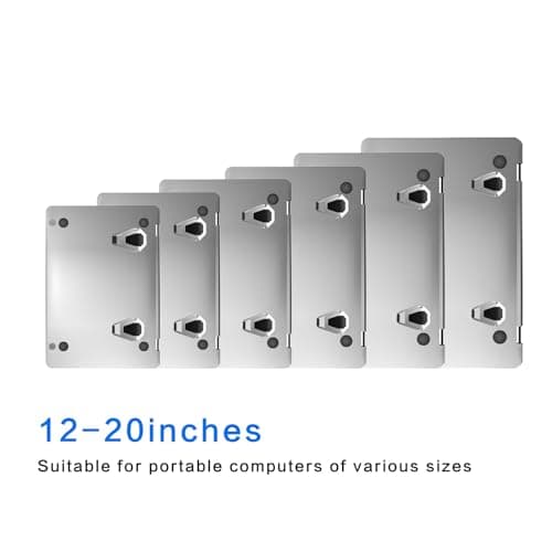 Laptop Stand Portable,Zinc Alloy Laptop Mini Stand,Laptop Riser Invisible,Ergonomic Laptop Stand Cooling Suitable for 12-20 Inches Laptop.（Silver-2pieces） 7